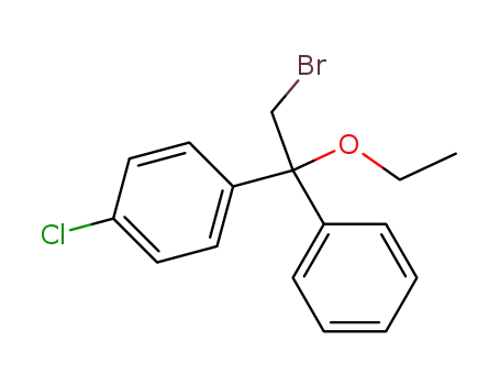 Molecular Structure of 87273-91-4 (2-(p-chlorophenyl)-2-ethoxy-2-phenylethyl bromide)