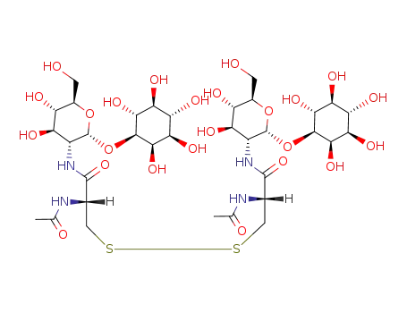 Molecular Structure of 669091-43-4 (1-D-myo-inosityl-2-(N-acetyl-L-cysteinyl)amino-2-deoxy-α-D-glucopyranoside disulfide)