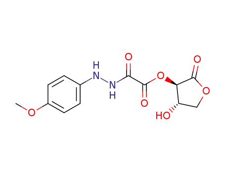 (3R,4S)-4-hydroxy-2-oxotetrahydrofuran-3-yl 2-(2-(4-methoxyphenyl)hydrazinyl)-2-oxoethanoate