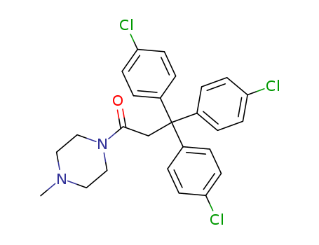3,3,3-tris(4-chlorophenyl)-1-(4-methylpiperazin-1-yl)propan-1-one