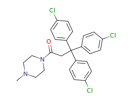 Molecular Structure of 2390-22-9 (1-methyl-4-[3,3,3-tris(4-chlorophenyl)propionyl]piperazine)