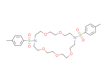 Molecular Structure of 120808-60-8 (10,19-bis-(p-tolylsulphonyl)-1,4,7,13,16-pentaoxa-10,19-diazacyclohemicosane)
