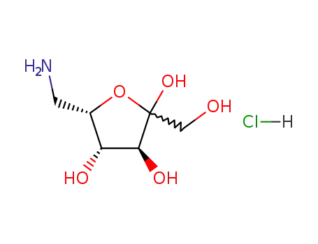 Molecular Structure of 74244-24-9 (6-Amino-6-desoxy-L-sorbofuranose-hydrochlorid)