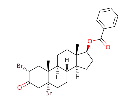 17β-benzoyloxy-2α,5-dibromo-5α-androstan-3-one