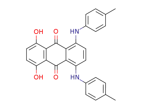 Molecular Structure of 23941-48-2 (1,4-dihydroxy-5,8-bis[(4-methylphenyl)amino]anthraquinone)
