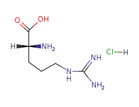 Molecular Structure of 627-75-8 (D-(-)-Arginine hydrochloride)