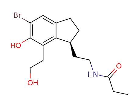 (S)-N-[2-(5-bromo-6-hydroxy-7-(2-hydroxyethyl)-2,3-dihydro-1H-inden-1-yl)ethyl]propionamide