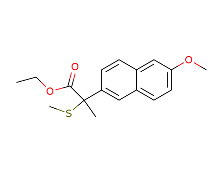Ethyl 6-methoxy-alpha-methyl-alpha-(methylthio)-2-naphthaleneacetate