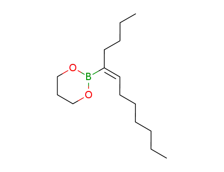 Molecular Structure of 105763-13-1 (1,3,2-Dioxaborinane, 2-(1-butyl-1-octenyl)-, (E)-)