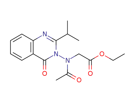 Glycine, N-acetyl-N-[2-(1-methylethyl)-4-oxo-3(4H)-quinazolinyl]-, ethyl
ester