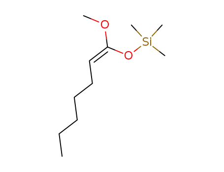 Molecular Structure of 78935-63-4 (Silane, [(1-methoxy-1-heptenyl)oxy]trimethyl-, (Z)-)