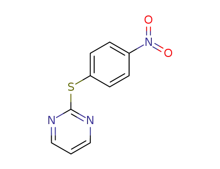 Molecular Structure of 19581-24-9 (2-(4-nitrophenylthio)pyrimidine)
