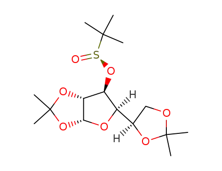 Molecular Structure of 159263-57-7 ((R)-3-deoxy-1,2:5,6-di-O-isopropylidene-α-D-glucofuranos-3-yl tert-butanesulfinate)