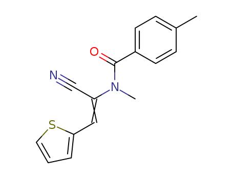 Benzamide, N-[1-cyano-2-(2-thienyl)ethenyl]-N,4-dimethyl-, (E)-