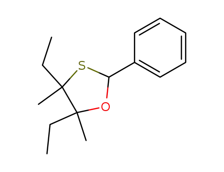 Molecular Structure of 117139-78-3 (4,5-diethyl-4,5-dimethyl-2-phenyl-1,3-oxathiolane)