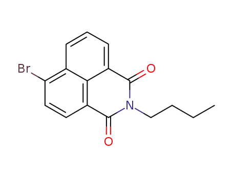 Molecular Structure of 92874-17-4 (6-bromo-2-butyl-1H-benzo[de]isoquinoline-1,3(2H)-dione)