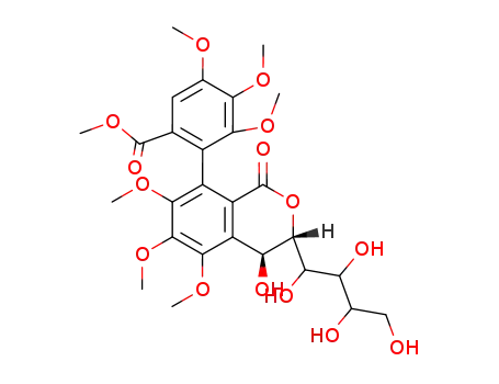 2-[(3S,4S)-4-Hydroxy-5,6,7-trimethoxy-1-oxo-3-(1,2,3,4-tetrahydroxy-butyl)-isochroman-8-yl]-3,4,5-trimethoxy-benzoic acid methyl ester