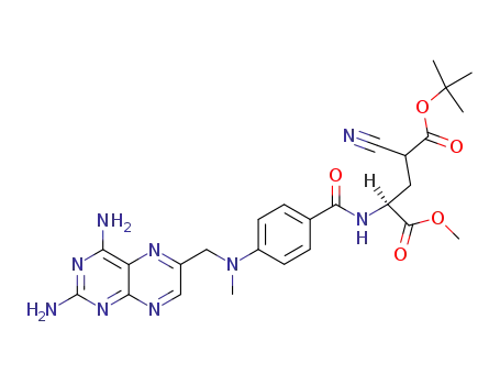 Molecular Structure of 131215-19-5 (γ-tert-butyl α-methyl N-(4-amino-4-deoxy-N<sup>10</sup>-methylpteroyl)-4-cyanoglutamate)