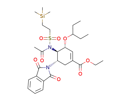 ethyl (3R,4R,5S)-5-(1,3-dioxoisoindolin-2-yl)-3-(pentan-3-yloxy)-4-{N-[2-(trimethylsilyl)ethylsulfonyl]acetamido}cyclohex-1-enecarboxylate