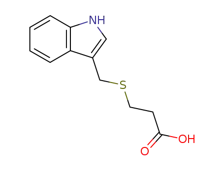Molecular Structure of 60122-38-5 (3-[(1H-indol-3-ylmethyl)sulfanyl]propanoic acid)