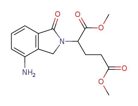 Molecular Structure of 1198299-50-1 (dimethyl 2-(4-amino-2,3-dihydro-1-oxo-1H-isoindol-2-yl)glutarate)