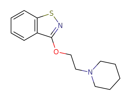 Molecular Structure of 19767-25-0 (3-[2-(piperidin-1-yl)ethoxy]-1,2-benzisothiazole)