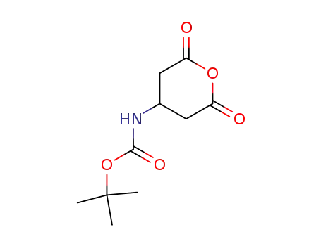 Molecular Structure of 120341-34-6 ((2,6-Dioxo-tetrahydro-pyran-4-yl)-carbamic acid tert-butyl ester)