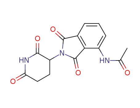 Molecular Structure of 444289-17-2 (N-(2-(2,6-dioxopiperidin-3-yl)-1,3-dioxoisoindolin-4-yl)acetamide)