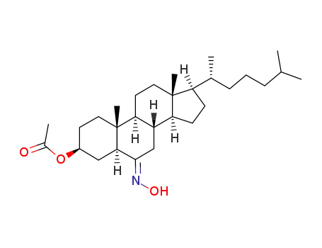 Cholestan-6-one, 3-(acetyloxy)-, 6-oxime, (3b,5a,6E)-