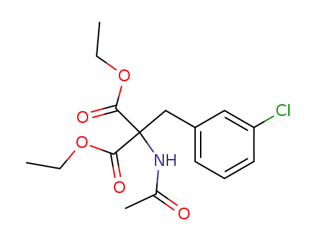 Molecular Structure of 114872-54-7 (Propanedioic acid, (acetylamino)[(3-chlorophenyl)methyl]-, diethyl ester)