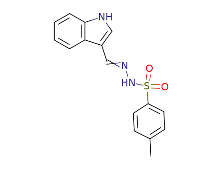 Molecular Structure of 92487-21-3 (N'-((1H-indol-3-yl)methylene)-4-methylbenzenesulfonohydrazide)