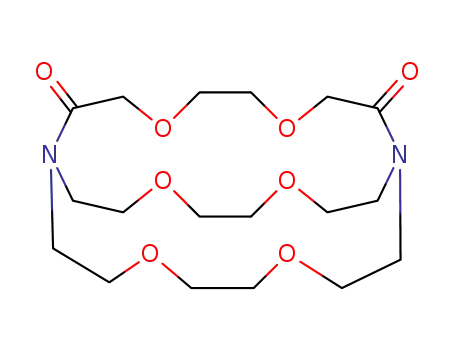 Molecular Structure of 24951-52-8 (4,7,13,16,21,24-hexaoxa-1,10-diaza-bicyclo[8.8.8]hexacosane-2,9-dione)
