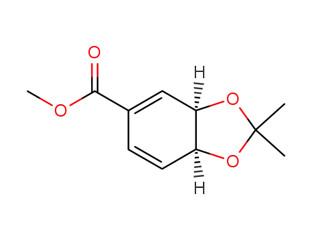1,3-Benzodioxole-5-carboxylic acid, 3a,7a-dihydro-2,2-dimethyl-,
methyl ester, cis-