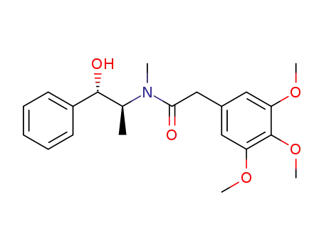 Molecular Structure of 247118-51-0 ((+)-<1'S,2'S>-N-(2'-hydroxy-1'-methyl-2'-phenylethyl)-N-methyl-2-(3,4,5-trimethoxyphenyl)acetamide)