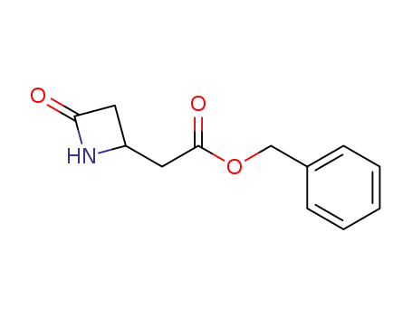 Molecular Structure of 76127-63-4 (4-<<(Benzyloxy)carbonyl>methyl>-2-azetidinone)