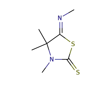 Molecular Structure of 80102-30-3 (2-Thiazolidinethione, 3,4,4-trimethyl-5-(methylimino)-)