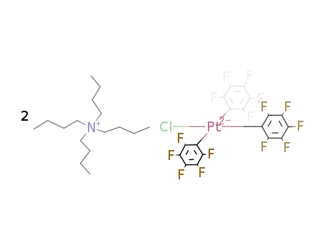 (NBu<sub>4</sub>)2{platinum(pentafluorophenyl)3Cl}