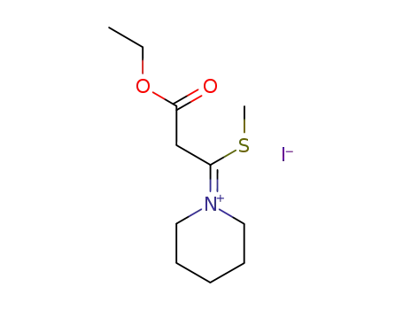 1-(2-Ethoxycarbonyl-1-methylsulfanyl-ethylidene)-piperidinium; iodide