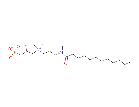 Molecular Structure of 19223-55-3 ((2-hydroxy-3-sulphopropyl)dimethyl[3-[(1-oxododecyl)amino]propyl]ammonium hydroxide)