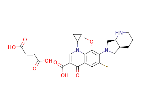 1-cyclopropyl-7-[(S,S)-2,8-diazabicyclo[4.3.0]non-8-yl]-6-fluoro-8-methoxy-4-oxo-1,4-dihydroquinoline-3-carboxylic acid fumarate