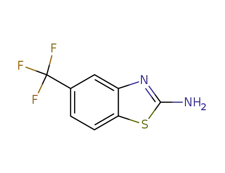 Molecular Structure of 60388-38-7 (2-Amino-5-trifluoromethylbenzothiazole)