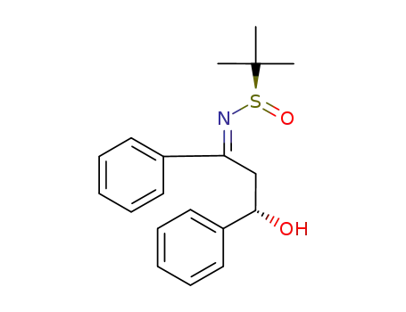 Molecular Structure of 441788-45-0 ((R<sub>S</sub>,S)-N-(3-hydroxy-1,3-diphenylpropylidene)-tert-butanesulfinamide)