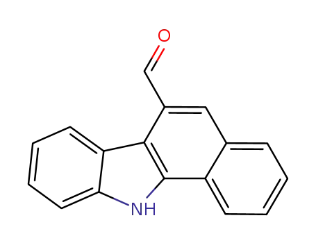 Molecular Structure of 1088486-78-5 (11H-benzo[a]carbazole-6-carboxyaldehyde)