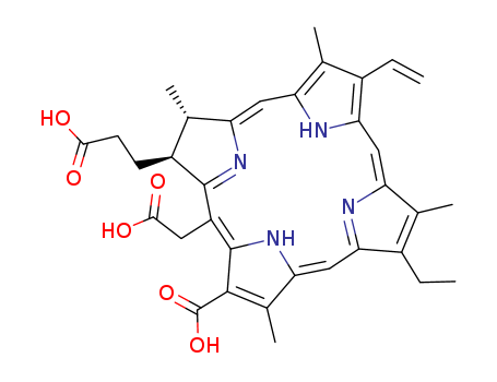 21H,23H-Porphine-7-propanoicacid,3-carboxy-5-(carboxymethyl)-13-ethenyl-18-ethyl-7,8-dihydro-2,8,12,17-tetramethyl-,(7S,8S)-