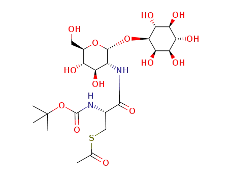 Molecular Structure of 1228173-37-2 (1-O-[2-deoxy-2-(N-tert-butyloxycarbonyl-S-acetyl-L-cysteinyl)amino-α-D-glucopyranosyl]-D-myo-inositol)