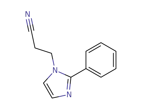 Molecular Structure of 23996-12-5 (3-(2-Phenyl-1H-imidazol-1-yl)propanenitrile)