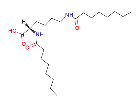 Molecular Structure of 19213-75-3 (N2,N6-bis(1-oxooctyl)-L-lysine)