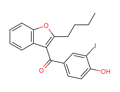 Molecular Structure of 147030-50-0 (3-(4-HYDROXY-3-IODOBENZOYL)-2-BUTYLBENZOFURAN)