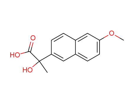 Molecular Structure of 32721-11-2 (α-(6-Methoxy-2-naphthyl)lactic Acid)