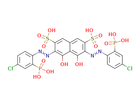 3,6-bis[(4-chloro-2-phosphonophenyl)azo]-4,5-dihydroxynaphthalene-2,7-disulphonic acid
